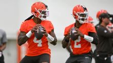 Browns QB1 decision at end of minicamp unlikely, Monken says
