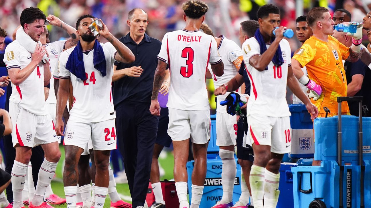 England's Thomas Tuchel criticises hydration breaks, 'change identity' of games