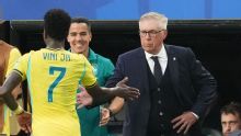 Vinicius Jr. revela que Ancelotti não acreditava em gol marcado em Escócia x Brasil: 'Falou que era impossível...'