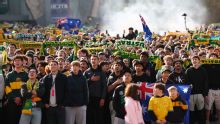 Fans kick on after teen arrested at Socceroos live site
