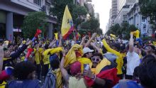 Los ecuatorianos salieron a festejar la clasificación a los 16avos. de final del Mundial tras el triunfazo vs. Alemania