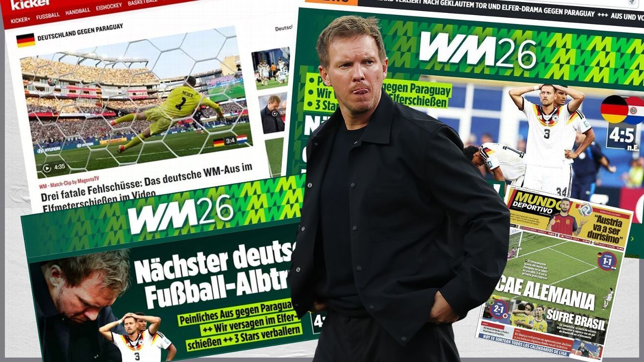 Press decline and criticism of Nagelsmann, following Germany's elimination of the 2026 World Cup