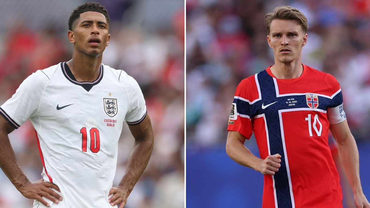 A tale of two No. 10s: England's Bellingham, Norwa...