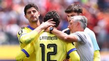 Bélgica: Courtois respalda a Lammens tras su error ante España