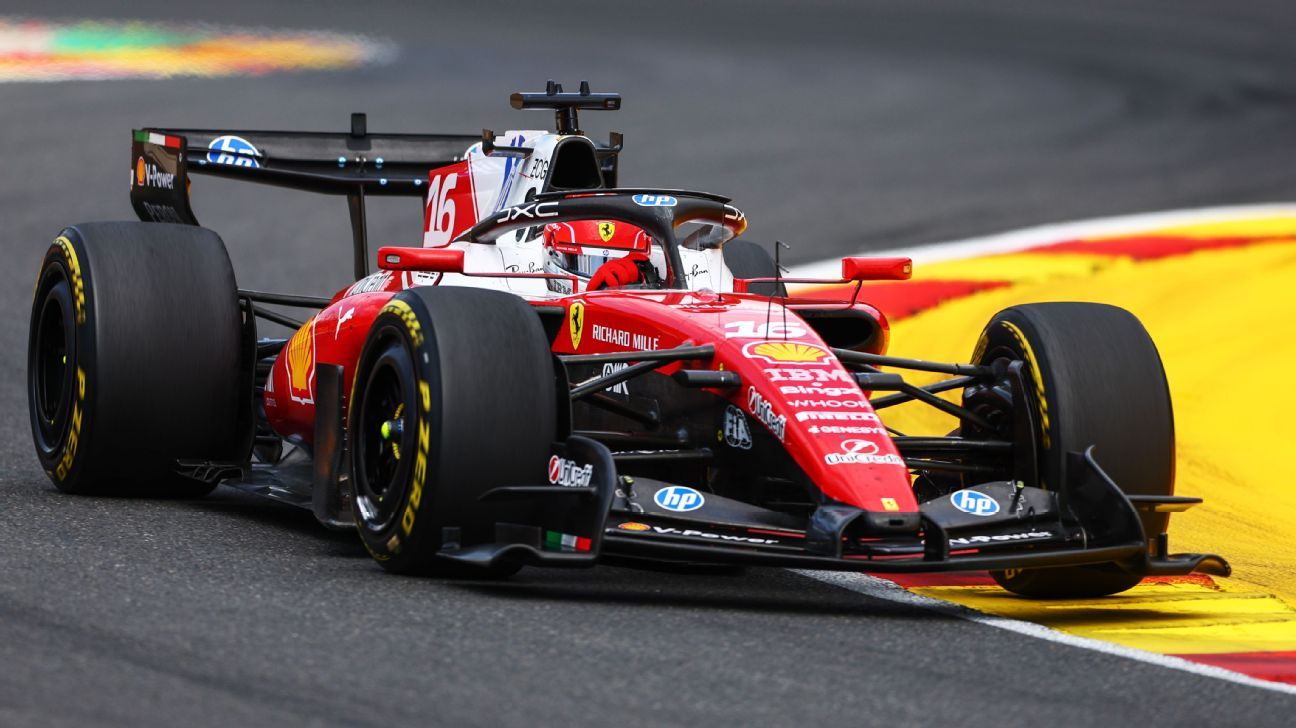 Belgian Grand Prix 2026 LIVE: Latest updates as Charles Leclerc becomes new race leader, Kimi Antonelli chasing