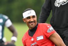 Eagles QB Jalen Hurts' speed in camp drawing rave reviews