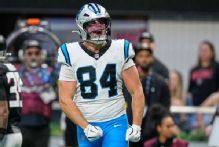 Panthers TE Mitchell Evans carted off at training camp practice