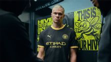 Bee-utiful! Haaland unveils Man City's new 2026-27 away kit