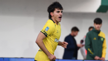 Juan Manuel Gutiérrez hizo un gol para Defensa y Justicia contra Deportivo Riestra