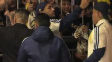 Tras un viaje con complicaciones, Boca llegó al hotel en Rosario