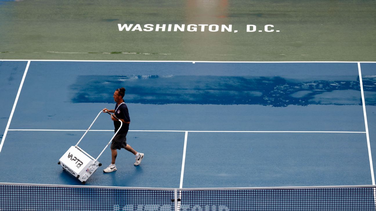 Rain suspends DC Open final with Pegula in lead