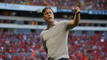 Almeyda llenó de elogios a Messi y bromeó: "¿No tenía ganas de quedarse de vacaciones un poco más?"