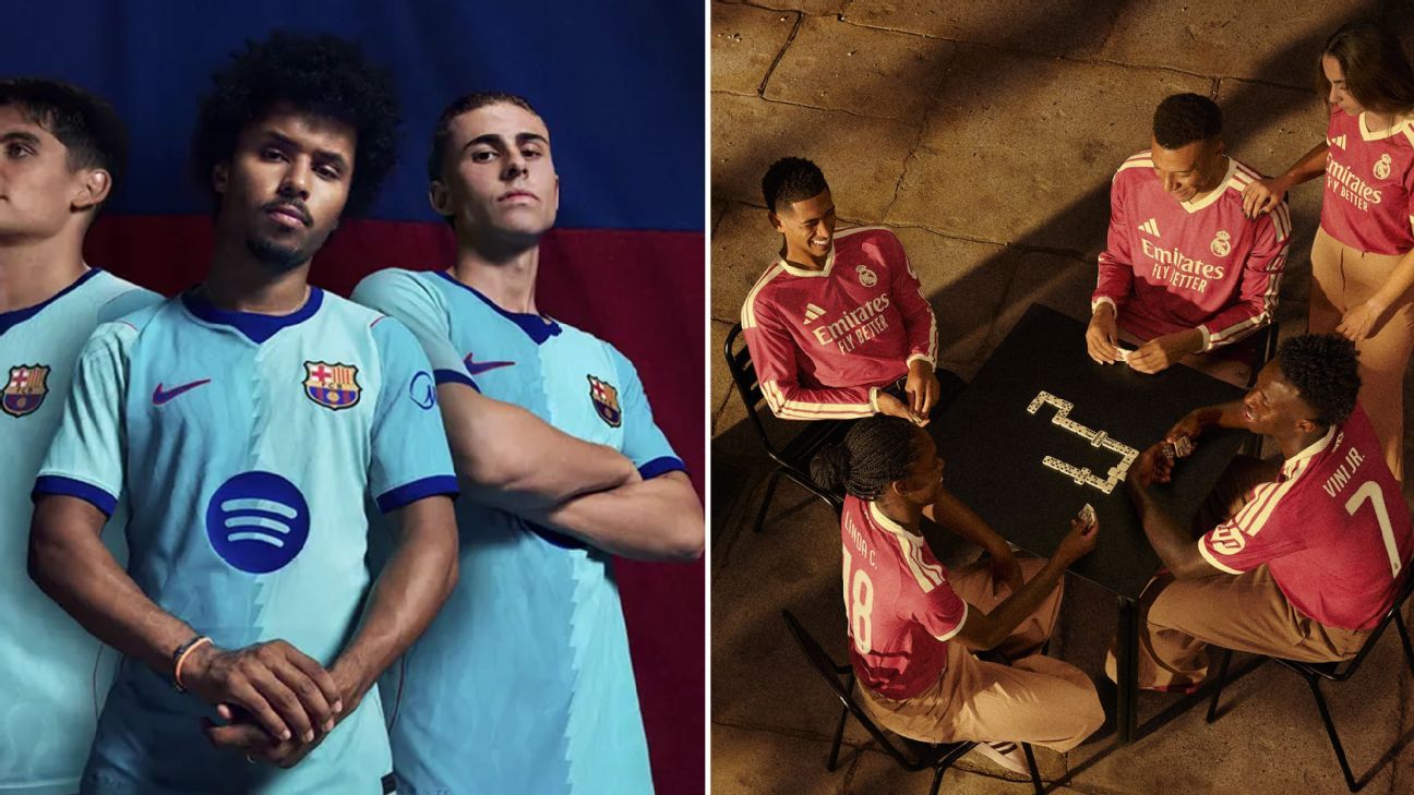 Clásico kit clash: Barcelona Real Madrid release new 2026 27 third jerseys
