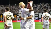 Neymar dá duas assistências, Gabigol marca o 100º pelo Santos, e Peixe abre vantagem na Sul-Americana