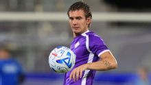 Mastantuono hizo su debut en Fiorentina en la goleada a Benevento por la Copa Italia