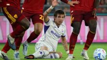 La bronca de Franco Mastantuono en la derrota de Fiorentina ante Roma