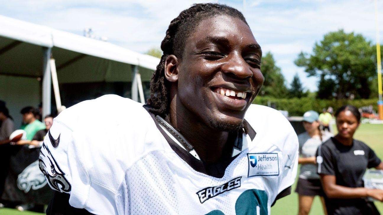 'Built by the gods:' Uar Bernard, from Nigeria, has captivated the Eagles