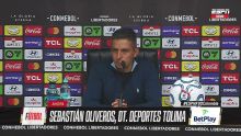 Oliveros tras eliminación de Tolima: "Nos enfrentamos a un rival que en el segundo tiempo nos pasó por encima"
