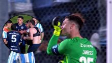 Lo dejó sin remera y le cobraron penal, pero Cambeses salvó a Racing con un atajadón