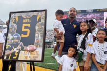 West Virginia retires record-setting QB Pat White's No. 5 jersey