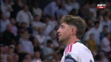 Insólito gol de Fede Valverde para Real Madrid ante Inter en la UEFA Champions League
