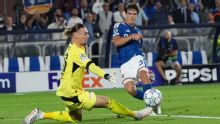 Perrone fue asistido por Nico Paz y cerró la goleada del Como ante RB Leipzig en Champions