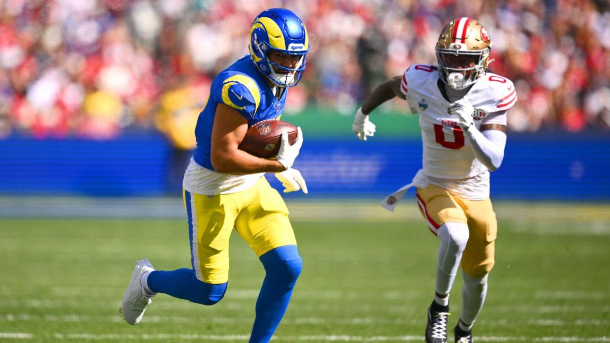 Rams star WR Nacua (hip) inactive for 'MNF' vs. Giants
