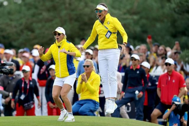 Europe builds 7-5 lead at Solheim Cup after Korda, Corpuz falter