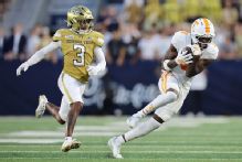 Georgia Tech CB Jaylen Mbakwe stretchered off after collision