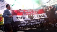 Man United fans protest 'season ticket ban fiasco' ahead of derby kick-off