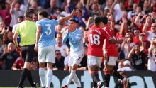 Premier League live updates: Manchester United host City in derby