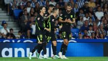 Atlético Madrid strike late to pull away from Real Sociedad