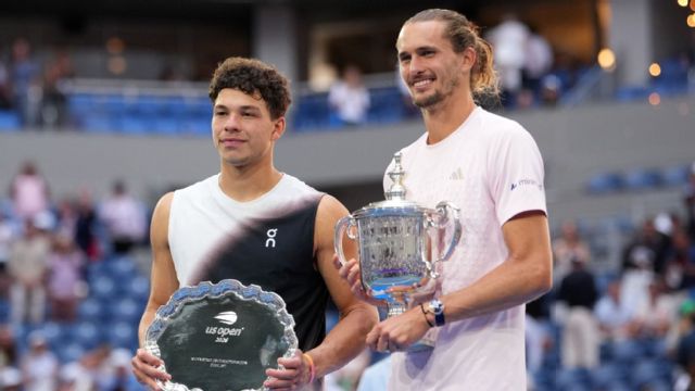 Alexander Zverev defeated Ben Shelton in the US Open final on Sunday.