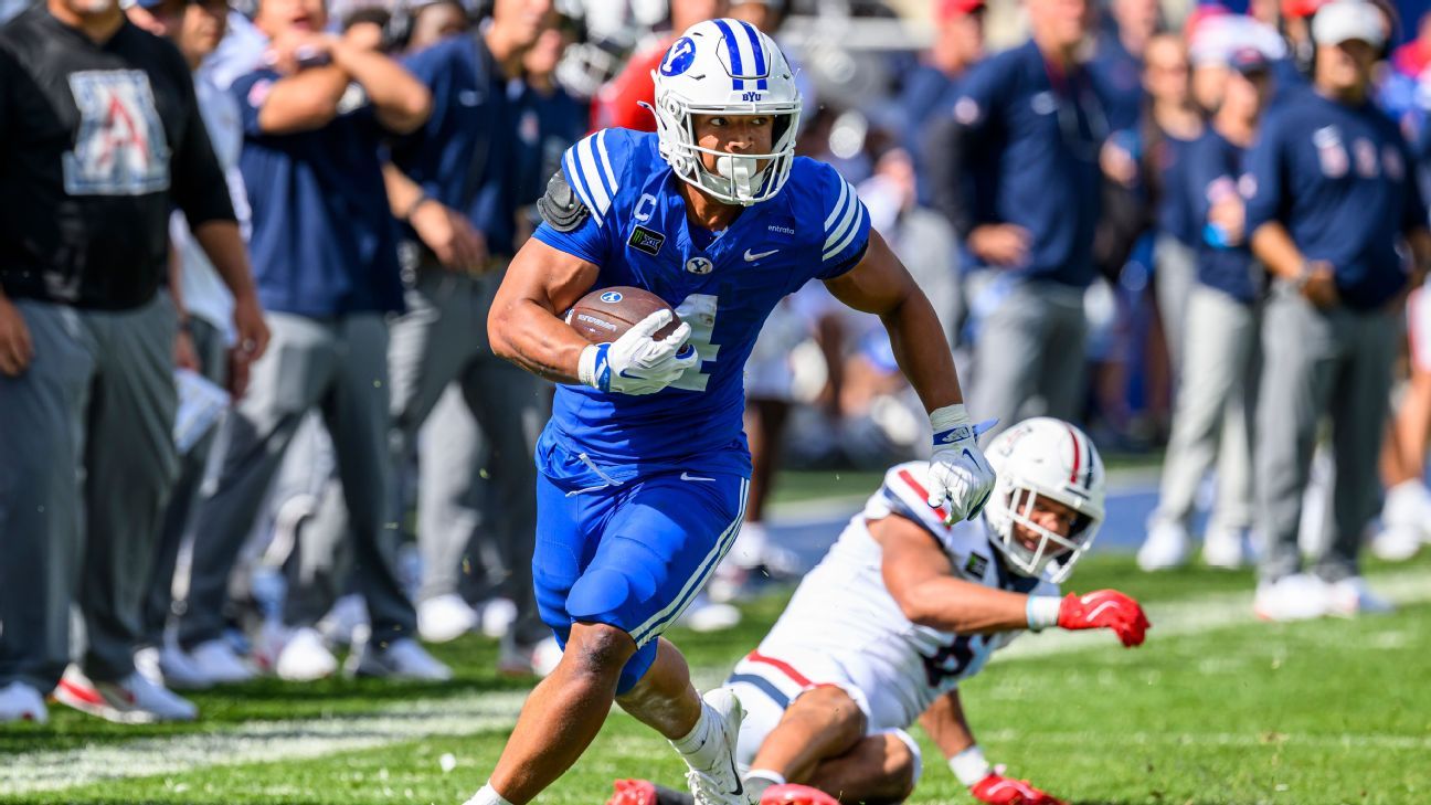 Estrela do BYU, RB Martin e LB Glasker desfalcam equipe contra Iowa State na sexta-feira