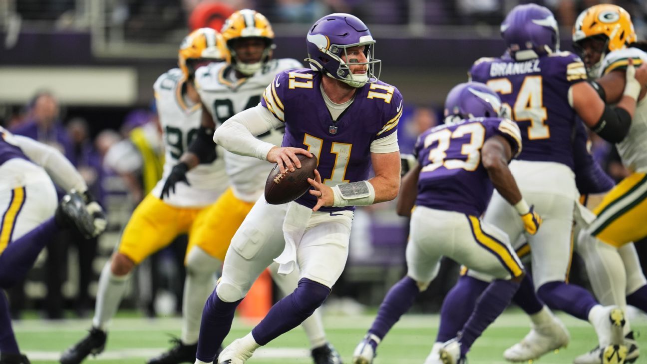 Vikings iniciarán con Carson Wentz, QB, vs. Bears
