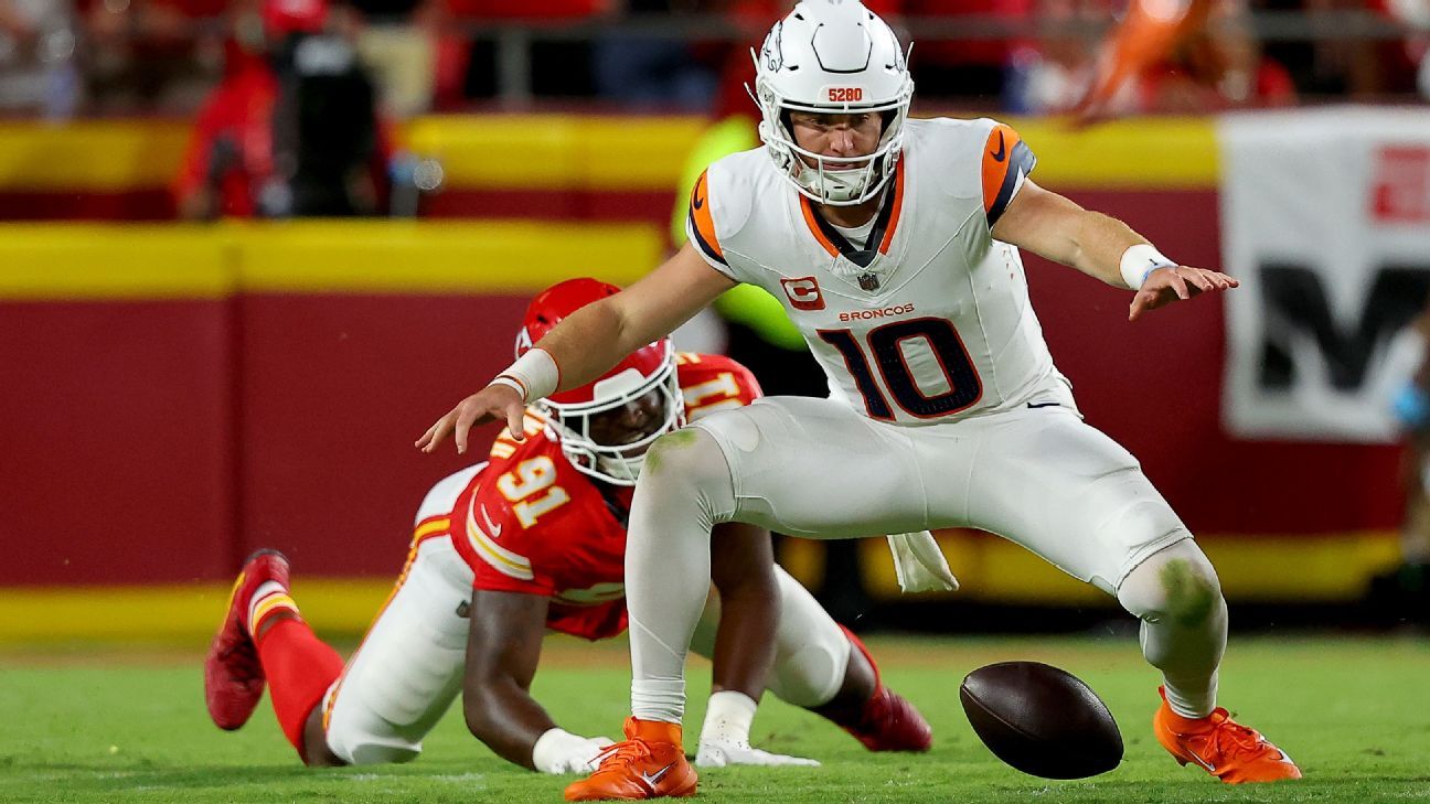 Bo Nix, Broncos 'not freaking out' after mistake-filled loss to Chiefs