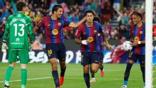 Joao Cancelo metió un golazo para abrir el marcador en Barcelona vs. Racing