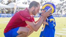 How NFL pros such as Matt Stafford gain perspective from coaching their kids