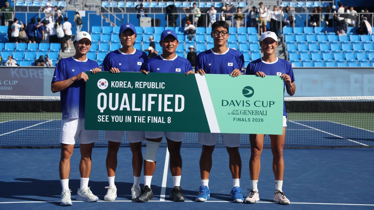 Coreia do Sul se torna a primeira nação asiática a alcançar a final da Copa Davis
