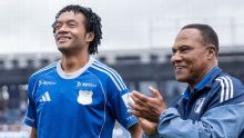 Cuadrado fue presentado en El Campín por Millonarios y recibió el 7 de Willington Ortiz