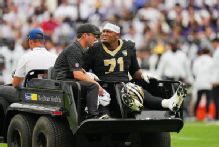 Saints LT Kelvin Banks Jr. carted off with ankle injury