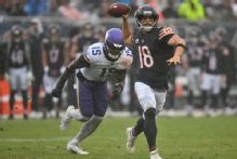 Bears QB Williams out for MNF; backup Bagent back at practice