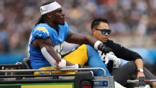 Chargers TE David Njoku leaves game with knee injury