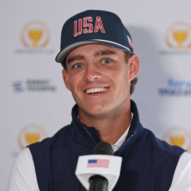 Jackson Koivun, above, will go out with Justin Thomas on Thursday, "a natural pairing" for the rookie, U.S. captain Brandt Snedeker said.