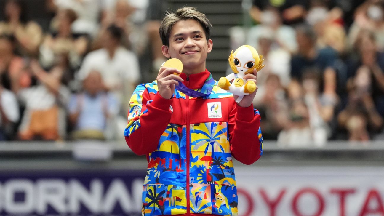 Carlos Yulo makes history with Philippines' first Asian Games gymnastics gold