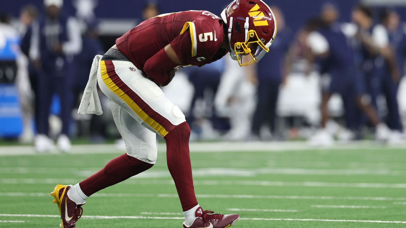 Daniels Out for Colts Game, Mariota to Start as Commanders QB