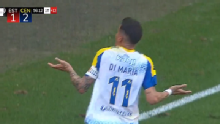 Di María cambió el penal por gol para Rosario Central vs. Estudiantes
