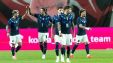 El podio del gran triunfo de Uruguay sobre Corea del Sur