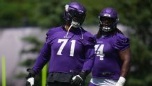 Vikings LG Jackson likely out for season, LT Darrisaw has concussion