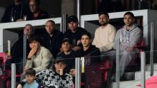 Marcos Rojo, presente en UNO para ver el partido de Estudiantes
